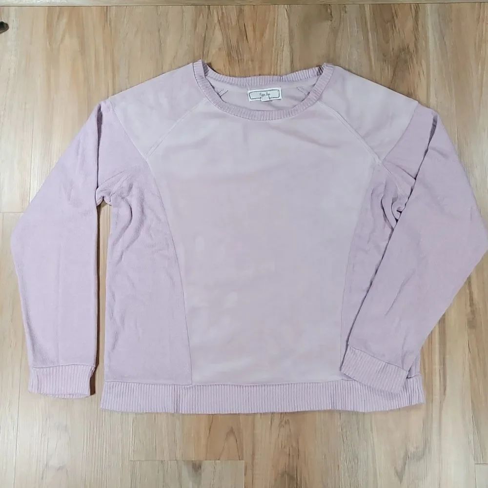🔺️Hippie Rose Lilac Velour Long Sleeve Sweater Large